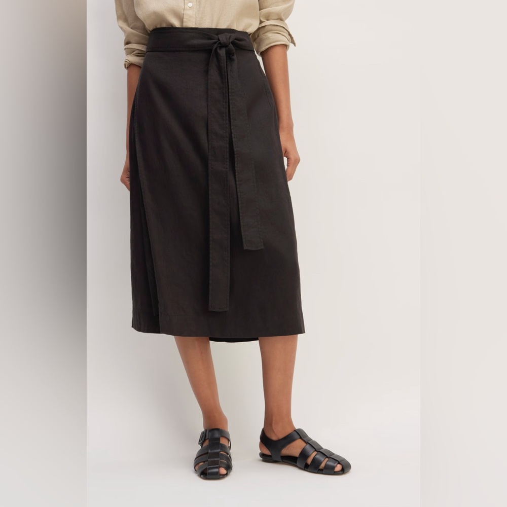Everlane Black Midi Skirt